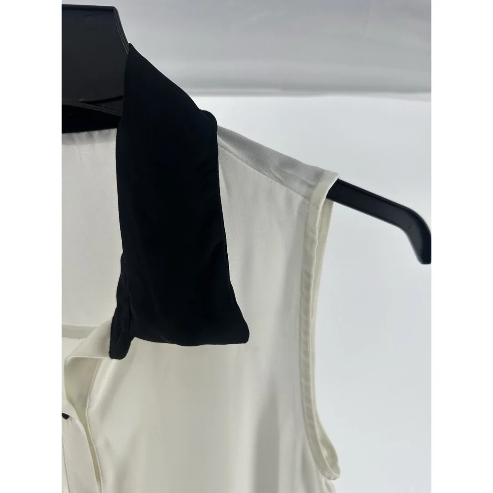 Monteau  Black & White Tie Blouse Size‎ S